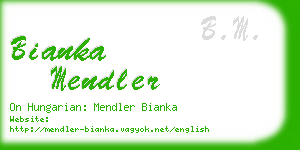 bianka mendler business card